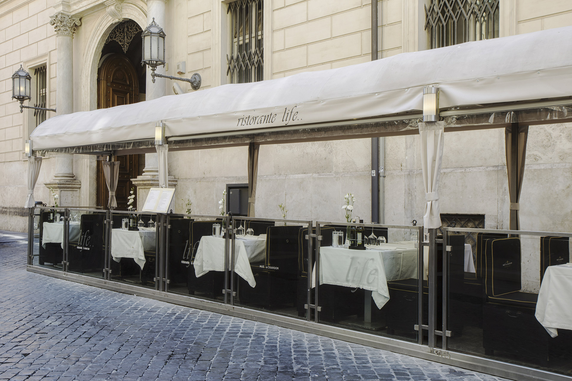Outdoor Dining Terrace have lunch or dinner outside in Rome's